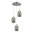 Lampara Led Nebula Cromo 3 Doble Tulipa 5W 584326