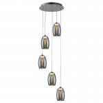Lampara Led Nebula Cromo 5 Doble Tulipa 5W 584438