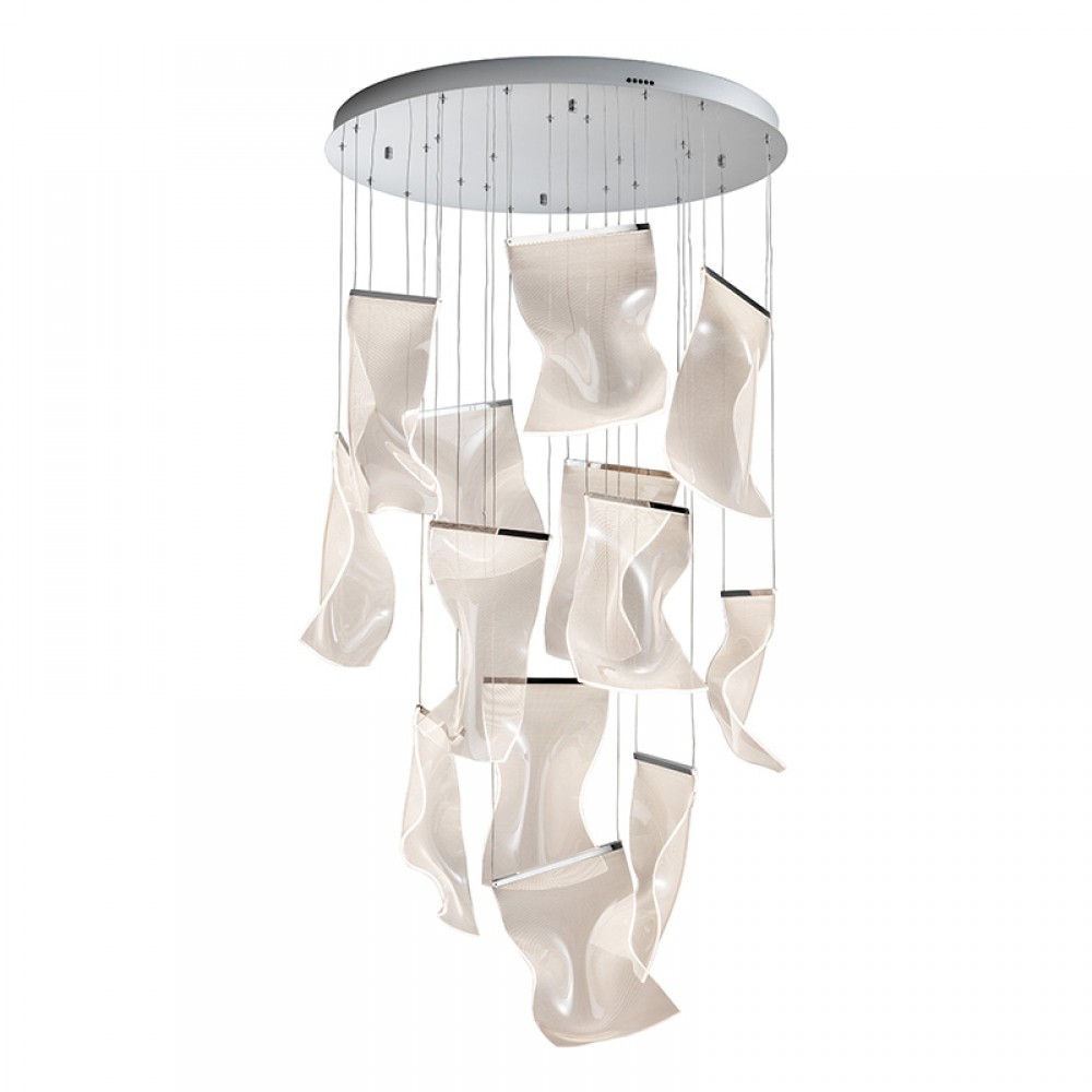 Lampara Velos II 13 Luces Cromo Dimable 609647NB
