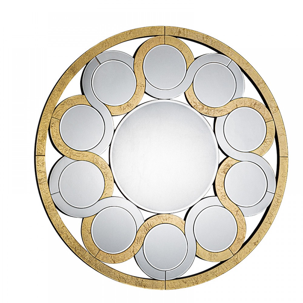 Espejo Zendaya Oro 120Ø 619240