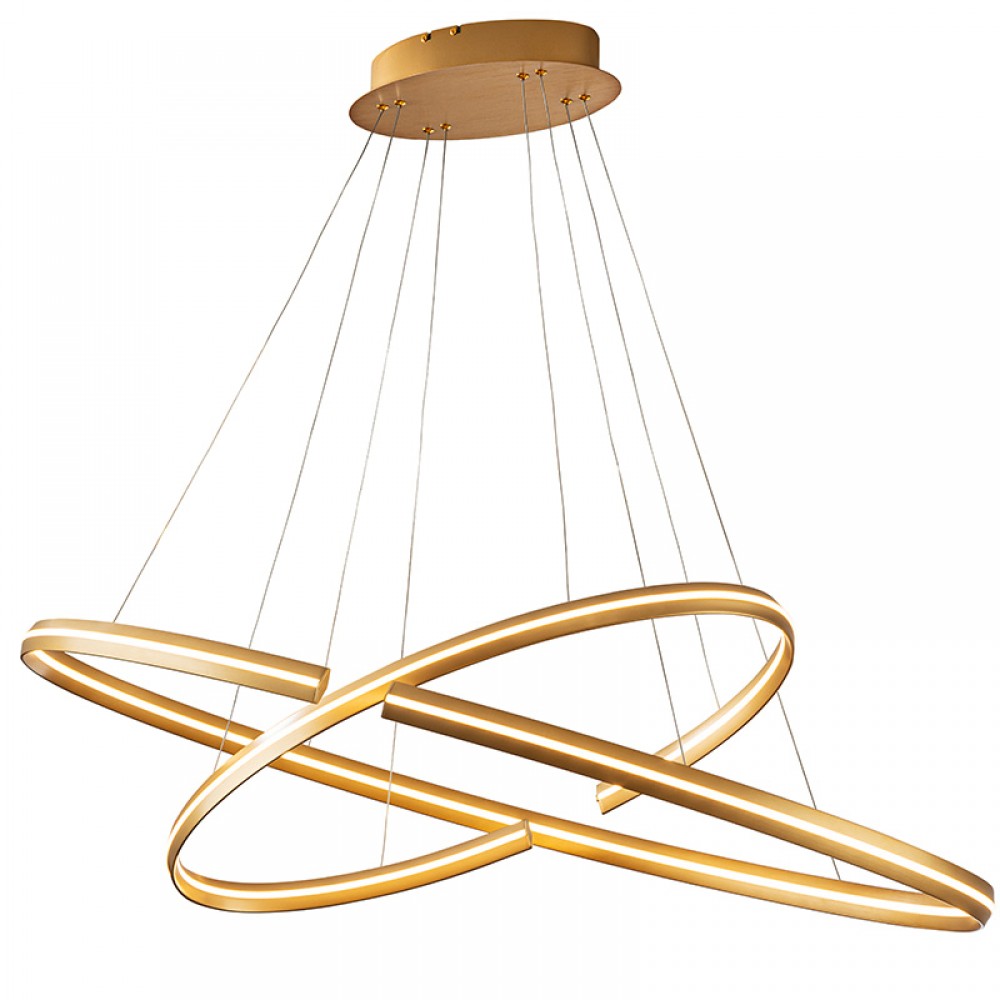 Lampara Grande Elipse Oro Dim 652043B