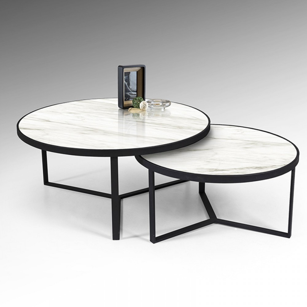 Set Mesas Naira Marmol blanco 719225