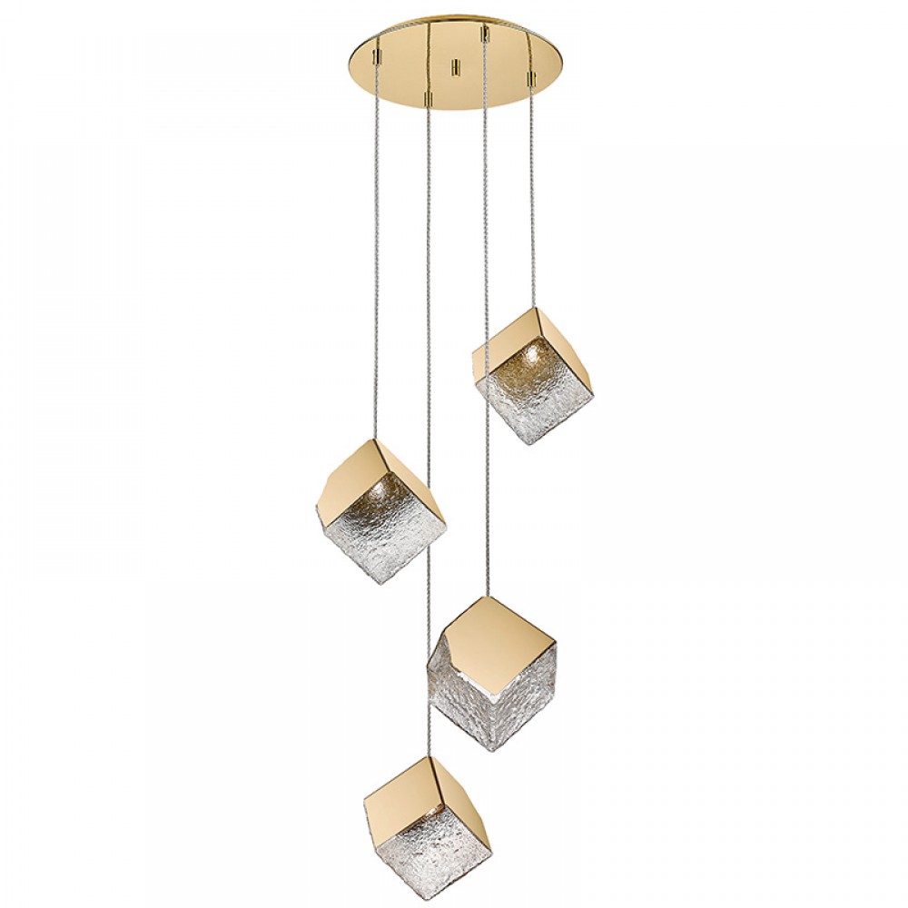 Lampara Priscila 4 Luces Oro 720403