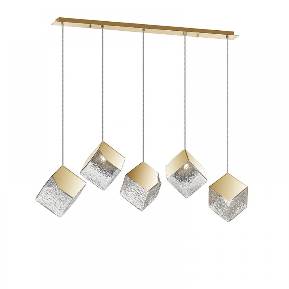 Lampara Priscila 5 Luces Oro 720595