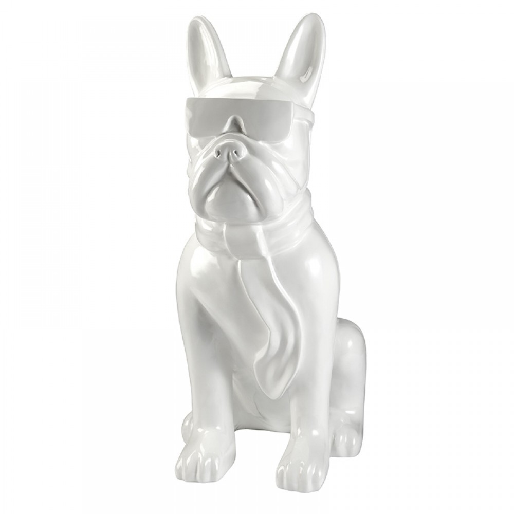 Figura Bulldog Frances Grande Blanca 722599