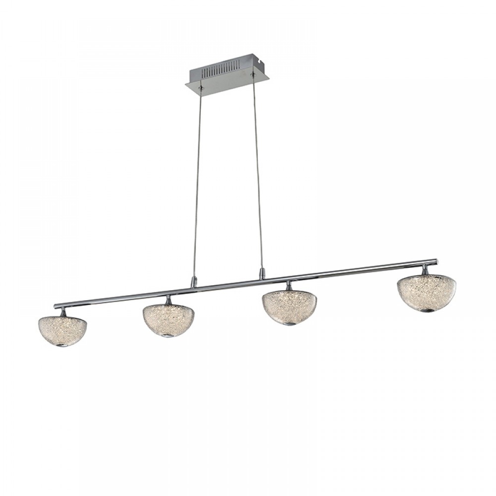 Lampara Led Lua Cromo 4 Tulipas 21W 726281