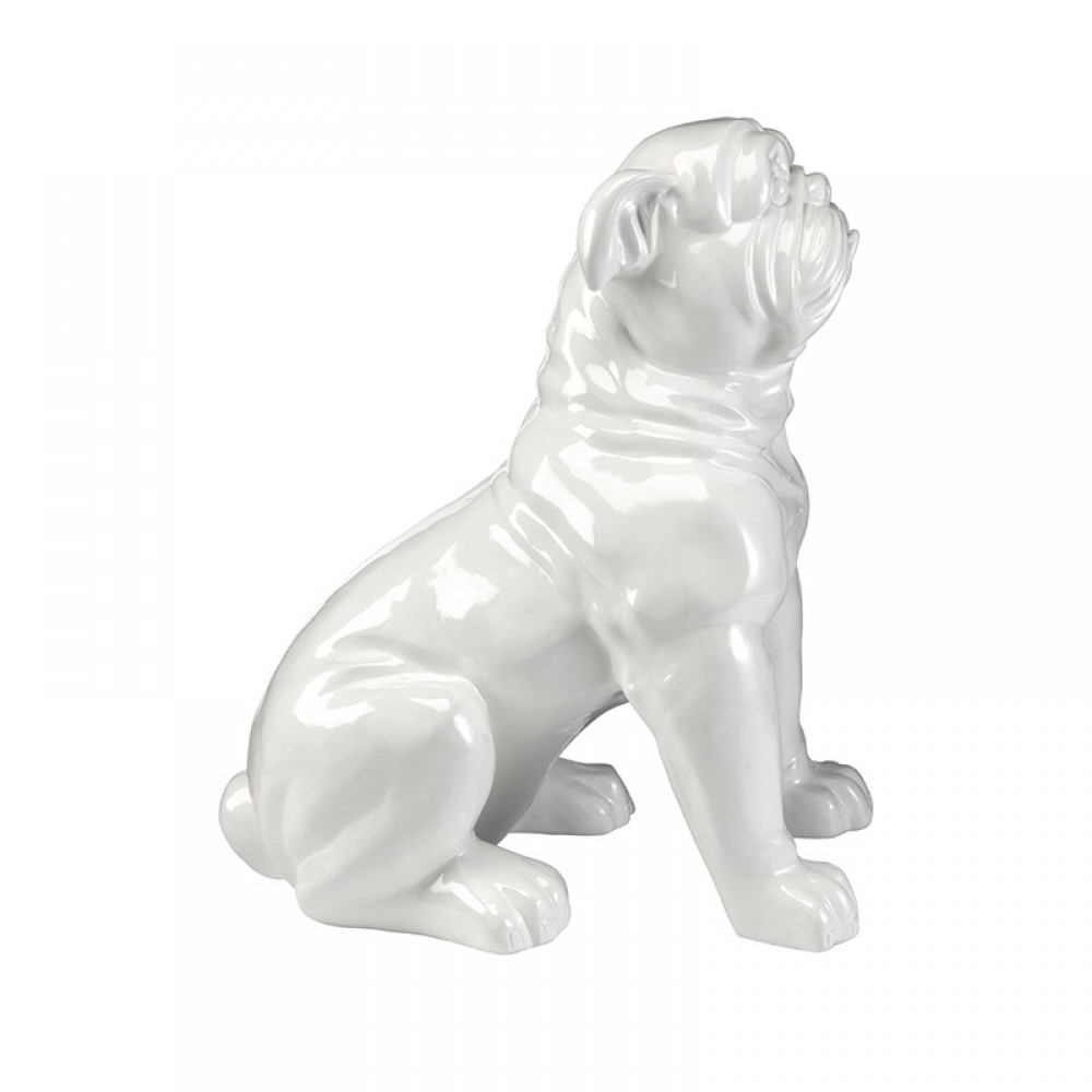 Figura Bulldog Grande Blanca 738613