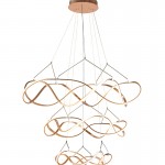 Lampara Molly 110Ø 3 Aro Oro Rosa Dimable 763455B