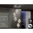 Lampara Led Rocio Cromo 5L Cristal Burbujas Mando 783517D