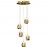 Lampara Led Rocio Oro 5L Cristal Champan Burbujas 783529