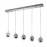 Lampara Led Rocio Cromo 5L Cristal Burbujas 783618