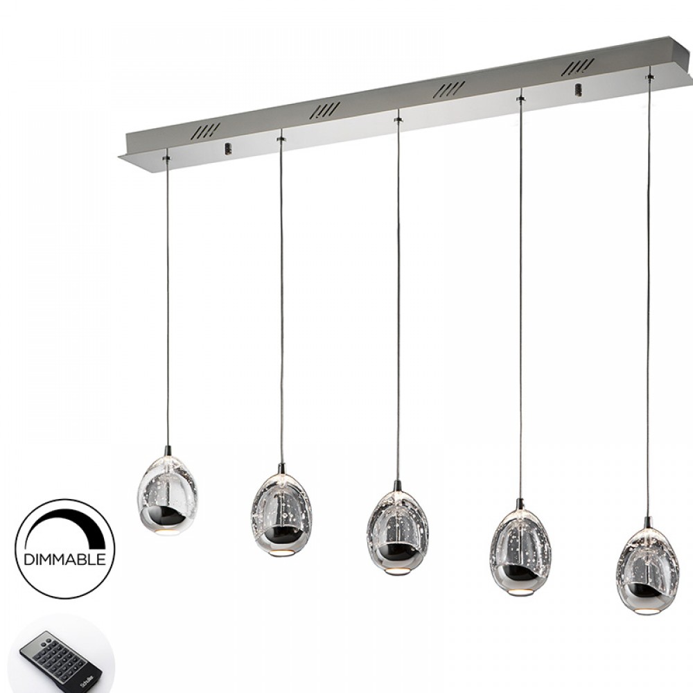 Lampara Led Rocio Cromo 5L dimable 783618D