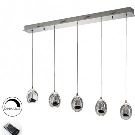 Lampara Led Rocio Cromo 5L dimable 783618D