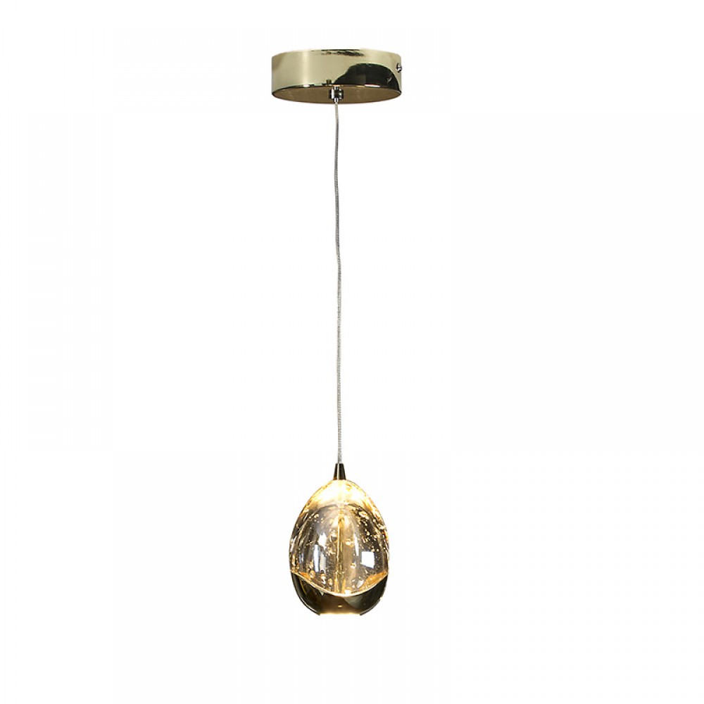 Lampara Led Rocio Oro 1L Cristal Champan Burbujas 784347