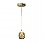 Lampara Led Rocio Oro 1L Cristal Champan Burbujas 784347