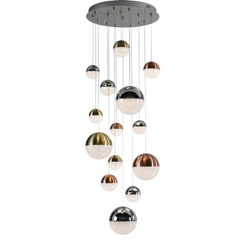 Lampara Sphere 14 Luces Cromo 793258GD