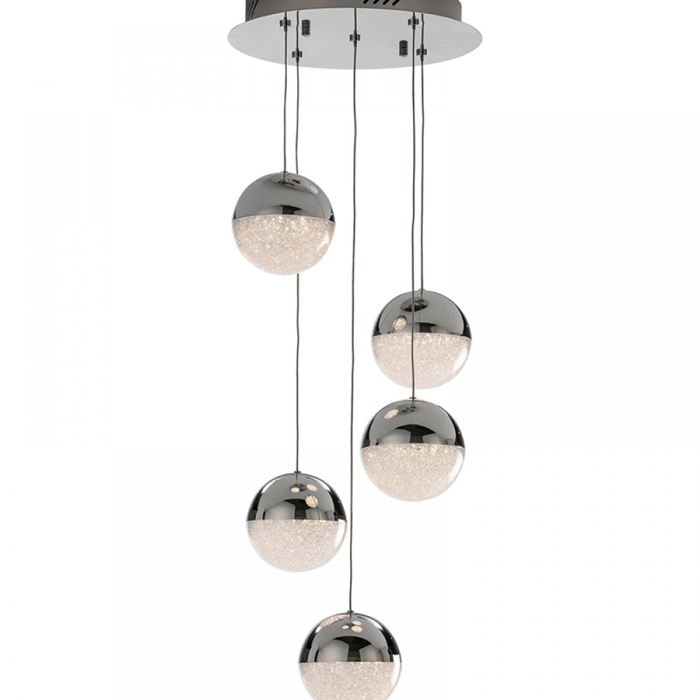 Lampara 5L Led Sphere Cromo Ø33 Dim 793523D