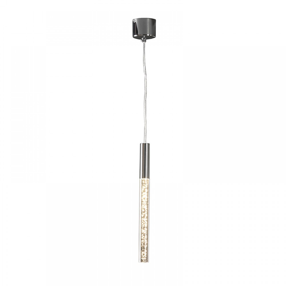 Lampara Led Cosmo Cromo Transparente Y Burbujas 1L 827746