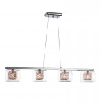 Lampara Led Lios Cromo Cobre Tulipas Cubicas 4 G9 6W 867012