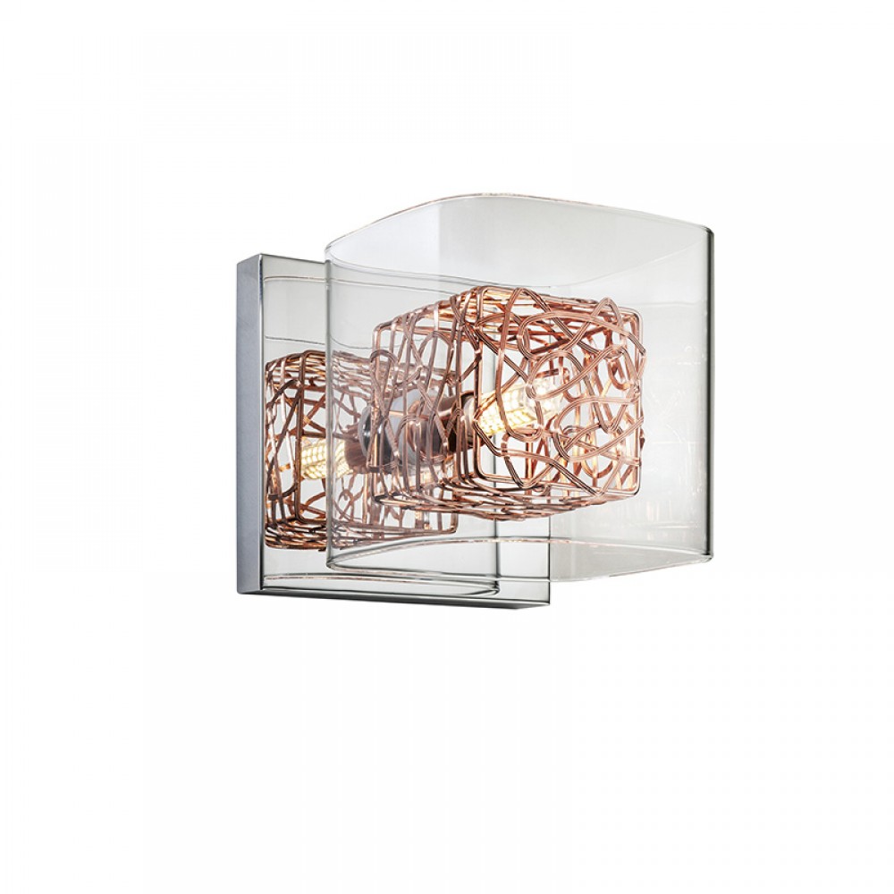 Aplique Led Lios Cromo Y Cobre 867123
