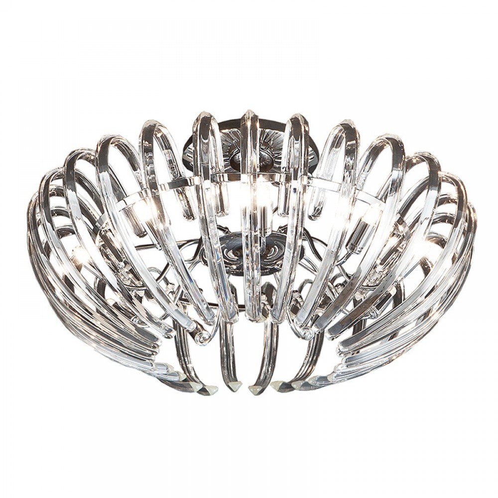 Plafon Led Ariadna Cromo Tulipa Con Barras Cristal 9 G9 6W 876352