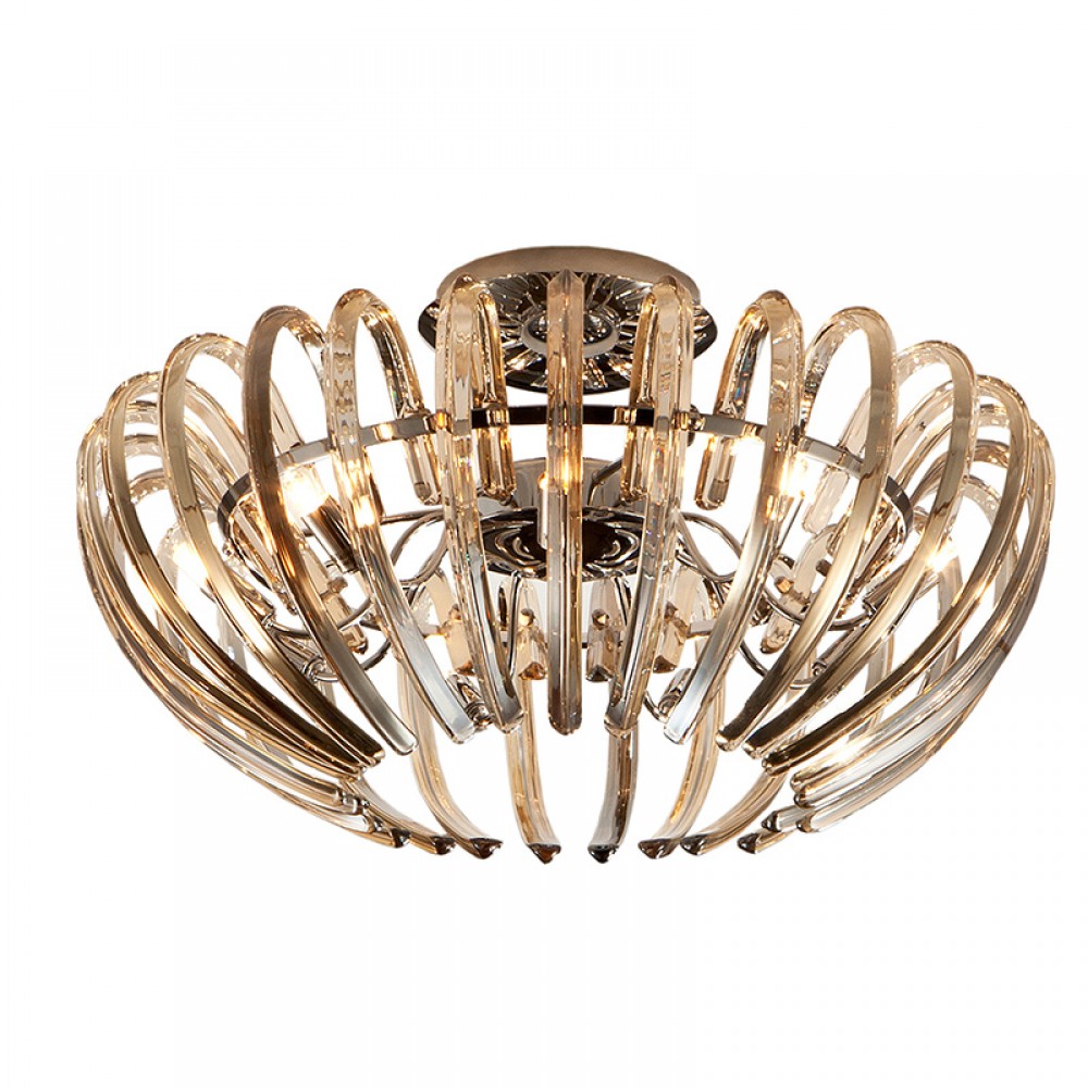 Plafon Led Ariadna Cromo Tulipa Barras Cristal 9 G9 6W 876360