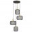 Lampara Osiris 4 Luces Oro-Negro 910477