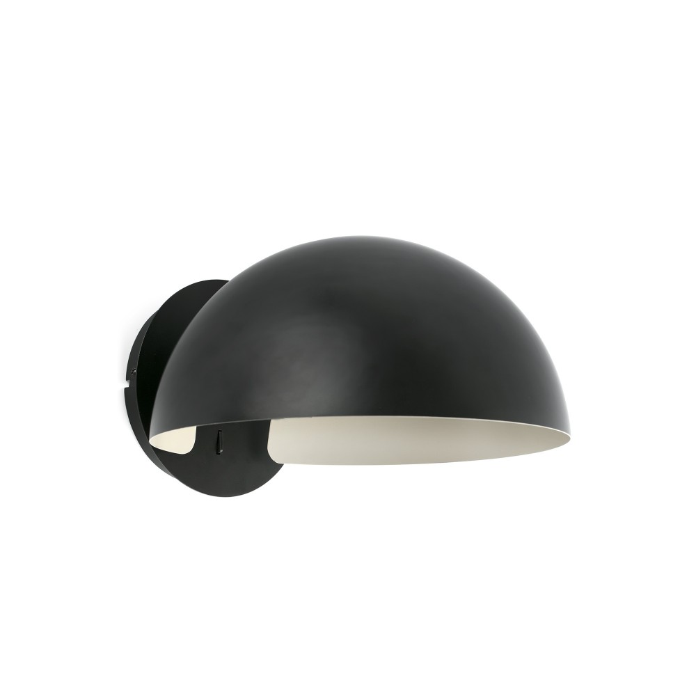 Faro Dominica Aplique  Pantalla Negra 1xe27