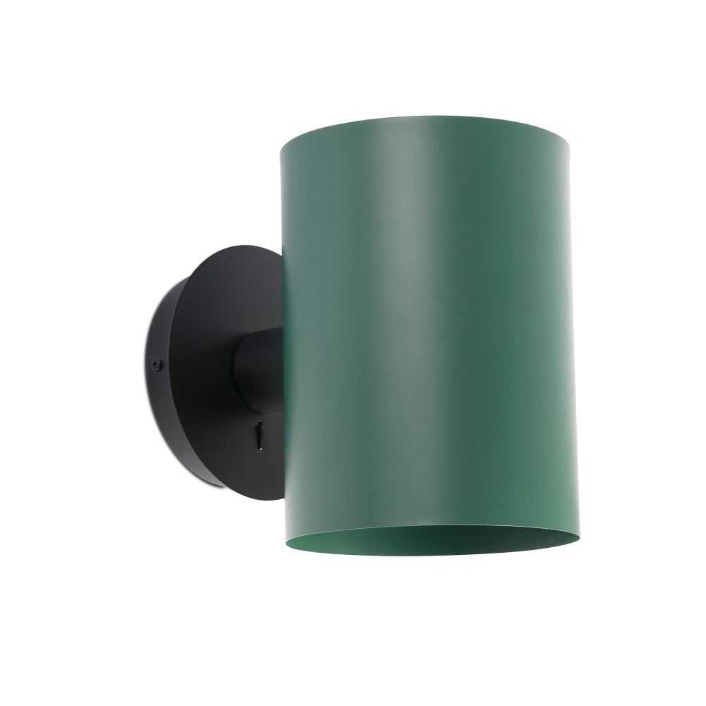 Faro Guadalupe Aplique Negro Pantalla Verde 20031-81