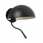 Faro Dominica Aplique Negro 1x E27 Lector Led 1w 3000k