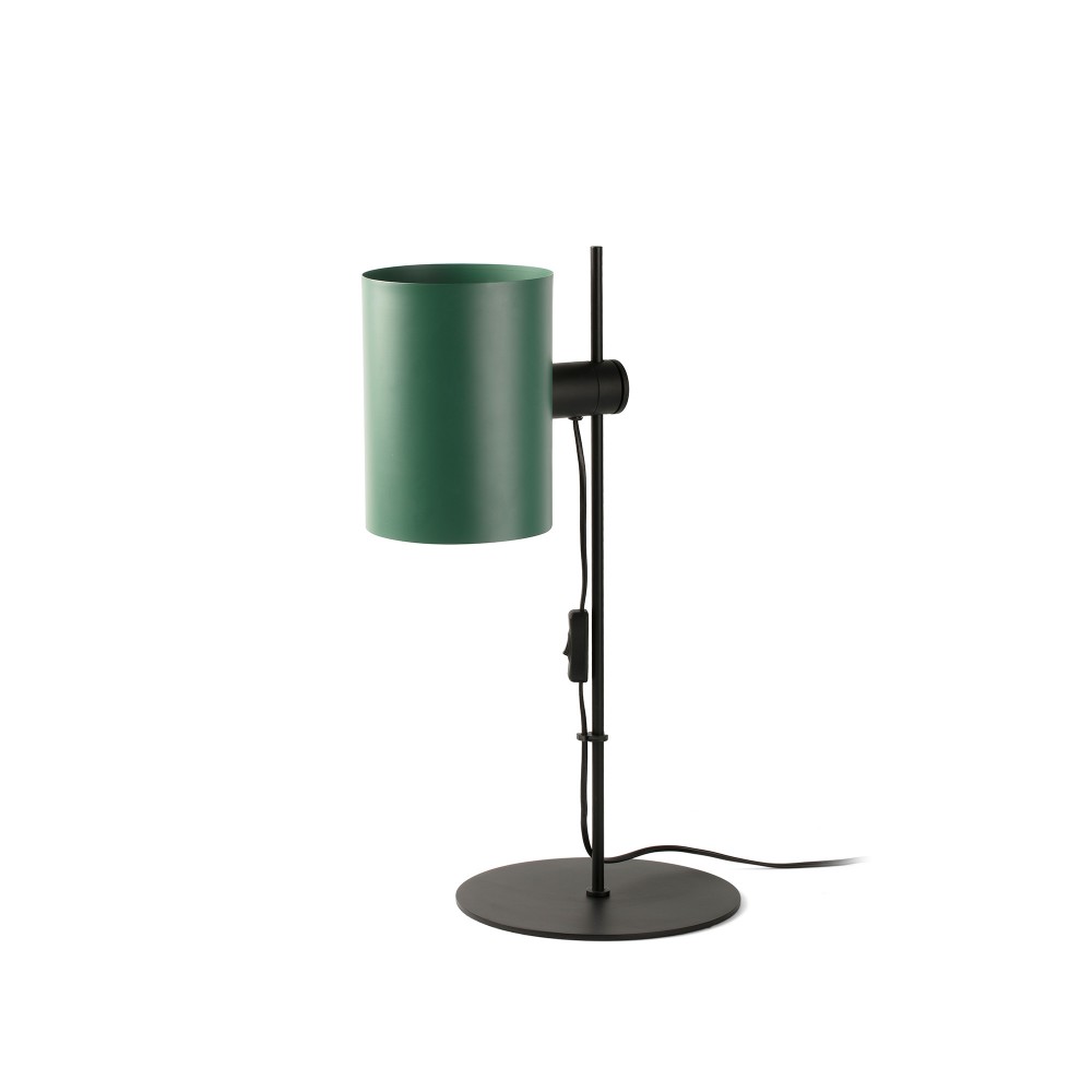 Faro Guadalupe Sobremesa Negra Pantalla Verde 1xE27 20033-81