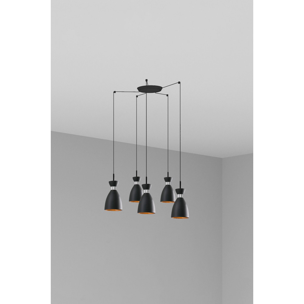 Faro Retro Colgante Negro-Cobre 1Xe14 20W 5L 20050-5L