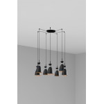 Faro Retro Colgante Negro-Cobre 1Xe14 20W 7L 20050-7L