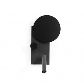 Faro Klee Aplique Izdo Negro Led10w Lector 3w 2700k Dim