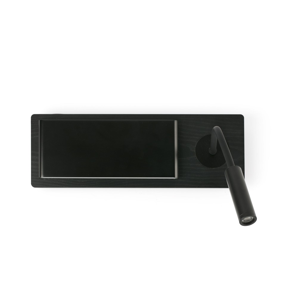 Faro Mood Aplique Negro/negro Led 2x3w Lector 2w 3000k