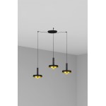 Faro Whizz Colgante Negro-Oro Satinado E27 60W 3L 20160-3L