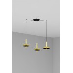 Faro Whizz Colgante Oro Satinado-Negro E27 60W 3L 20161-3L