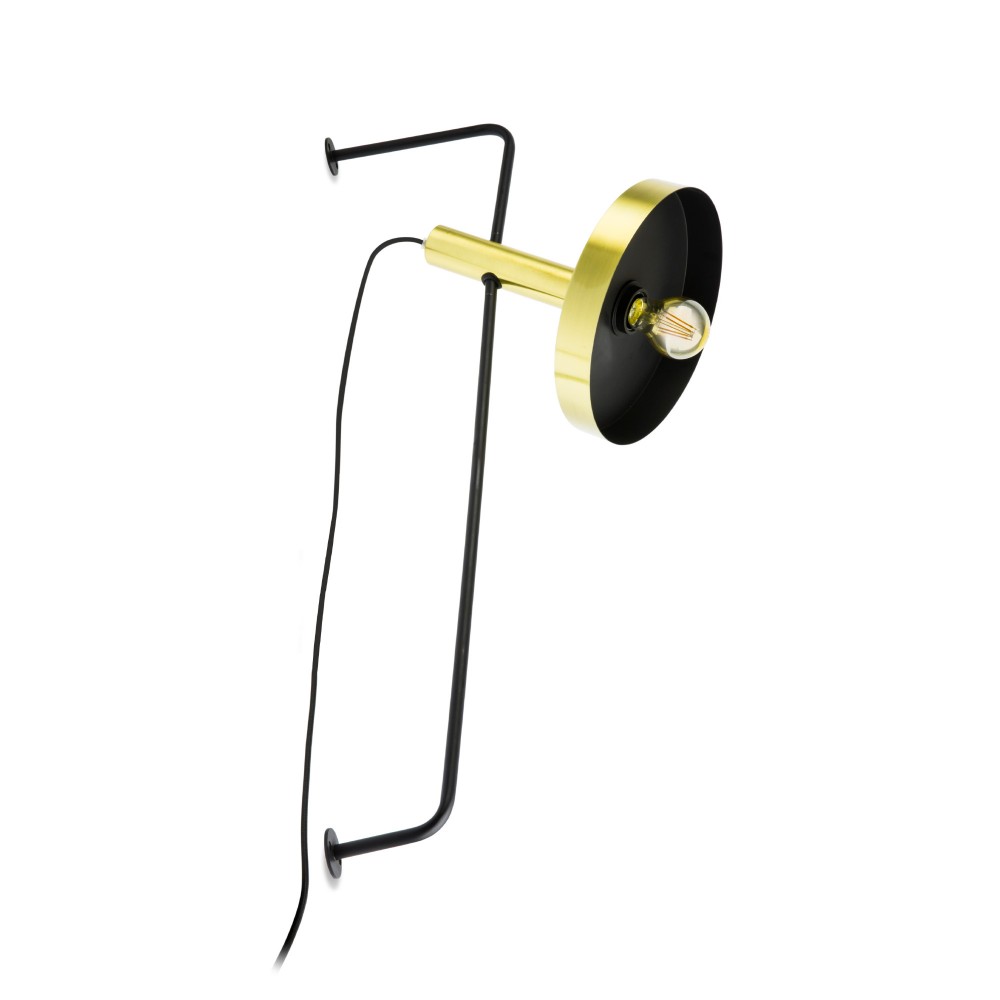 Faro Whizz Aplique 1 X E27 Oro Negro 20165-96