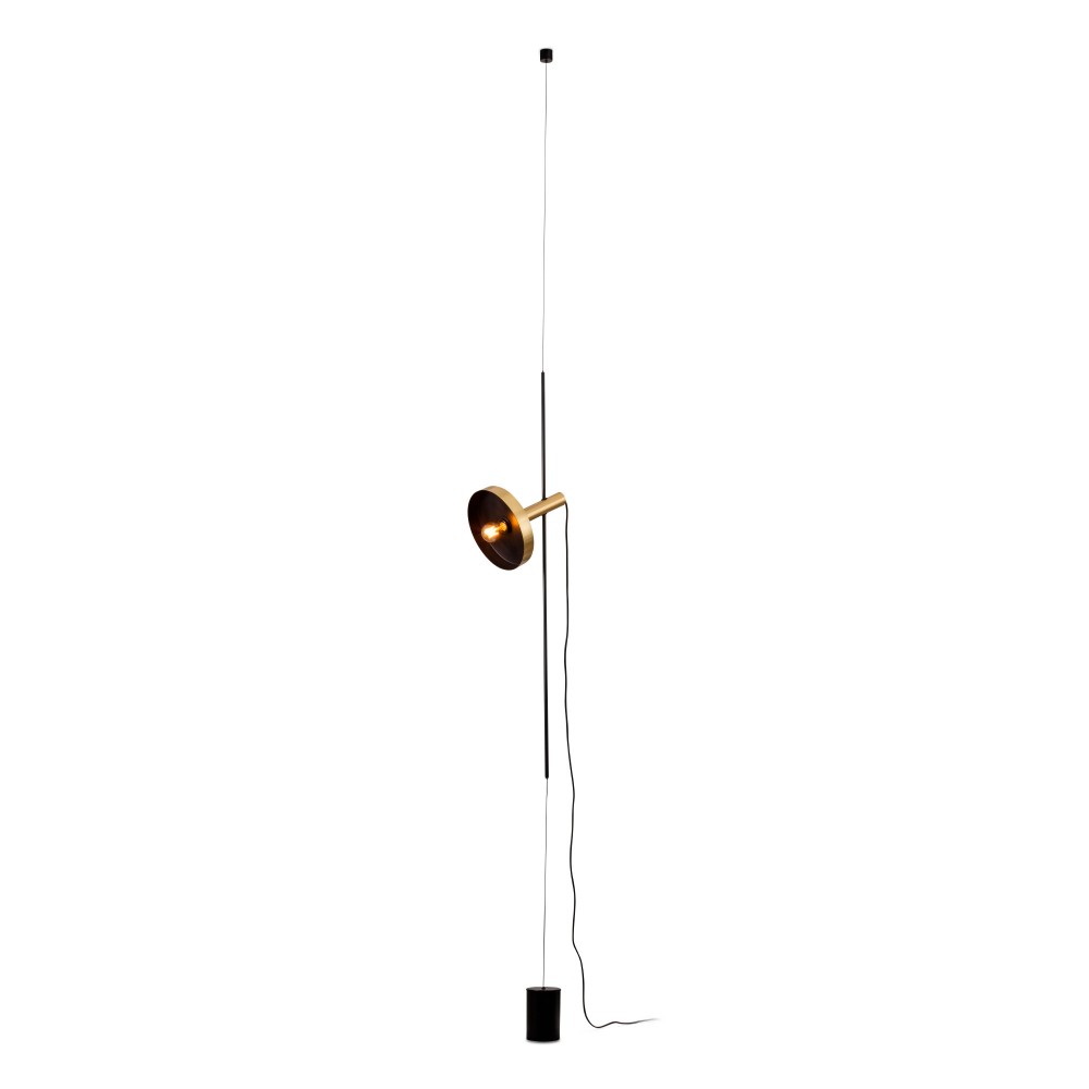 Faro Whizz Colgante 1 X E27 Con Peso Oro Satinado-Negro 20166-96