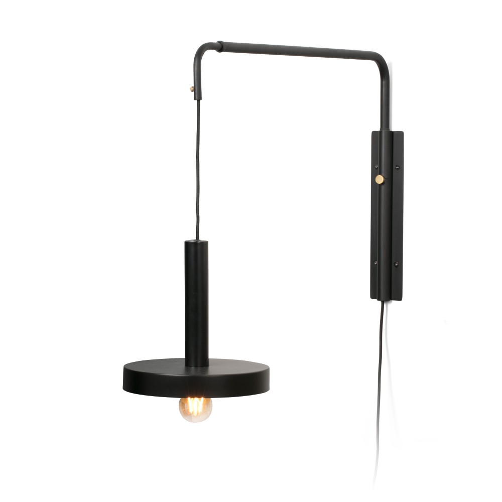 Faro Whizz Aplique Extensible Negro-Oro Satinado 1Xe27 20167