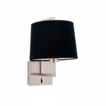 Faro Frame Aplique Niquel Mate Pantalla Negra ø215 20170-03