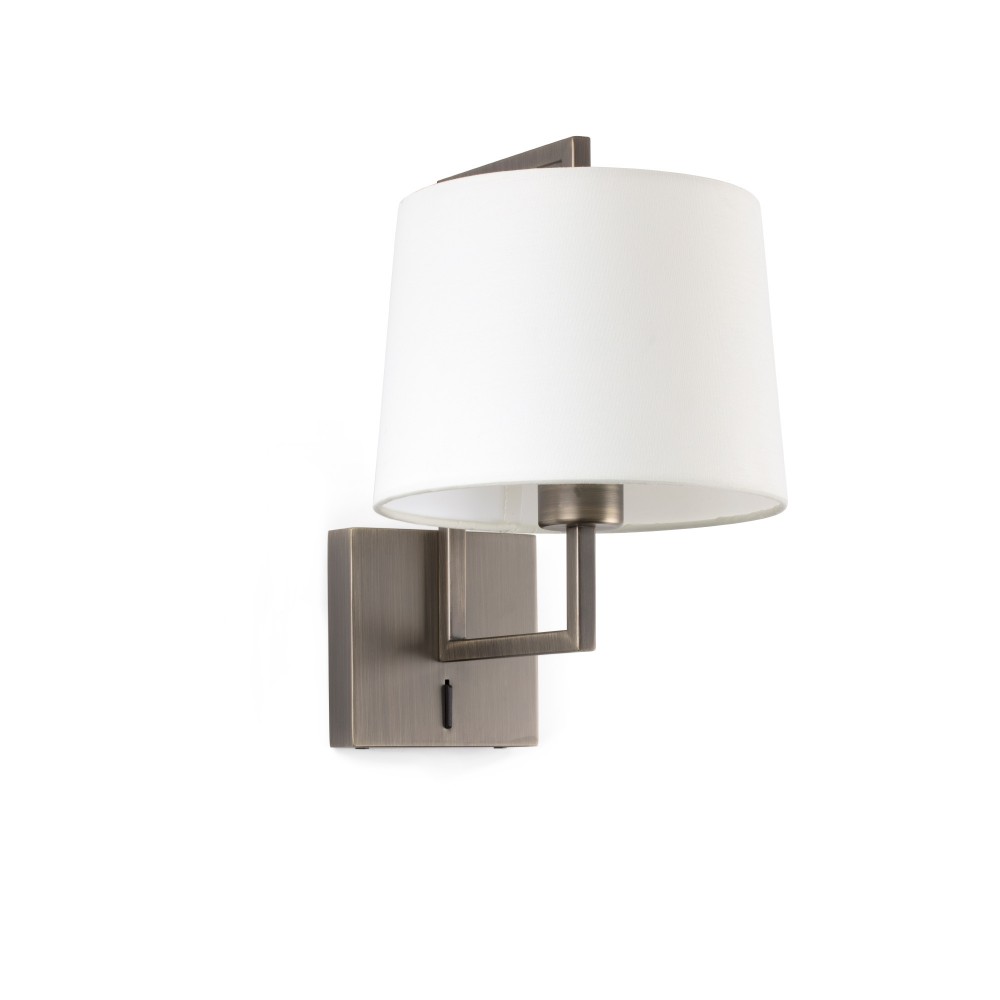 Faro Frame Aplique Oro Viejo Pantalla Blanca ø215 20171-01