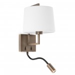Faro Frame Aplique y Lector Led Oro Viejo Pantalla Bl 20173-01