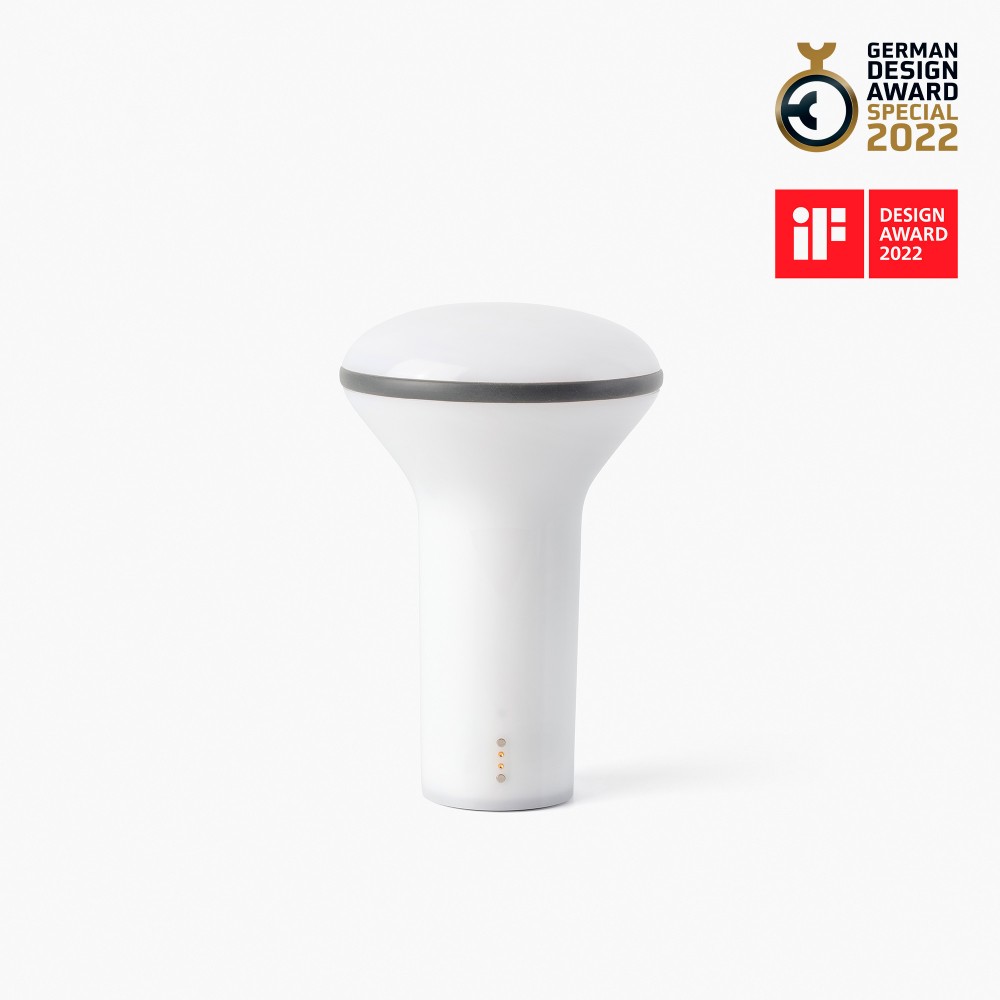 Faro Buddy Lampara Portatil Blanca Y Gris Oscuro 3w