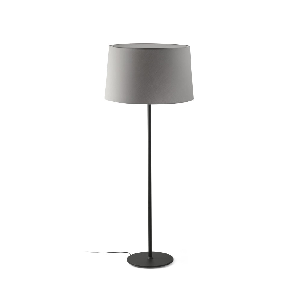 Faro Windsor Lampara De Pie Negra-Gris 20227-131
