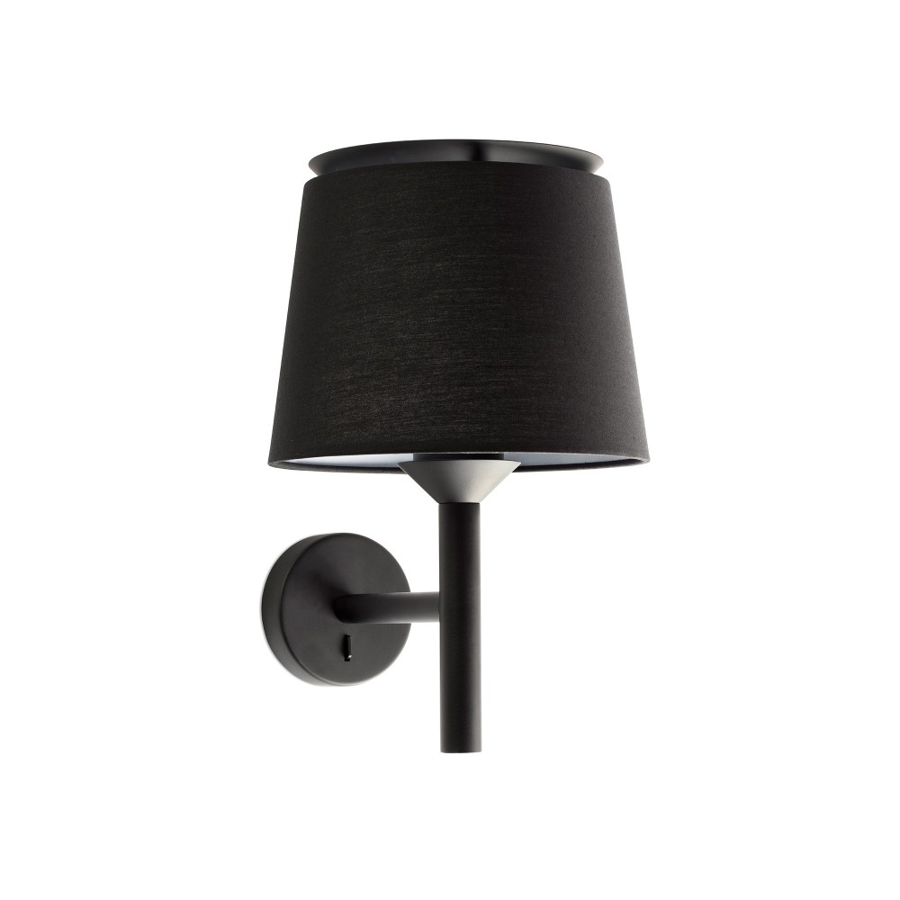Faro Savoy Aplique Negro Pantalla Negra 20301-93