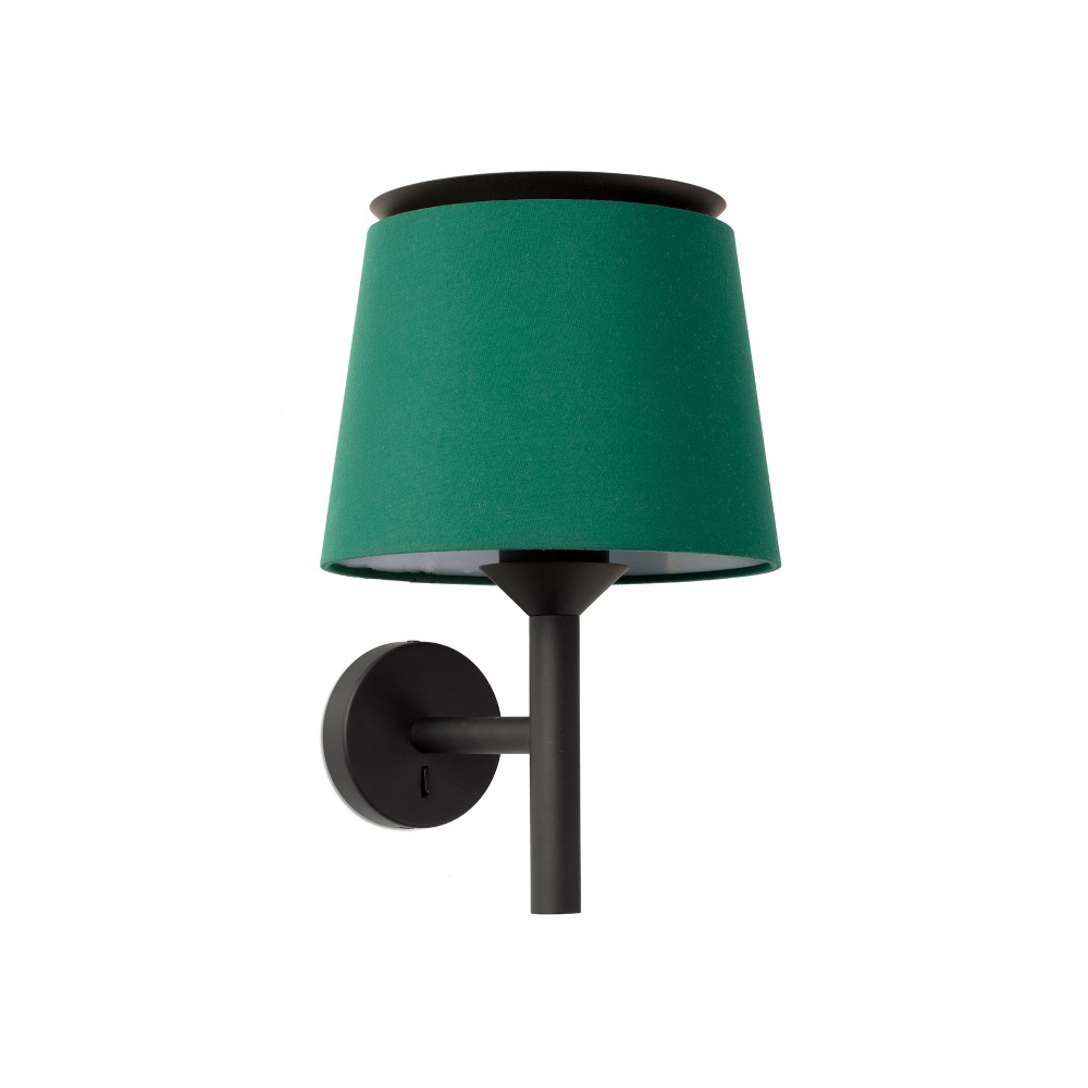 Faro Savoy Aplique Negro Pantalla Verde 20301-94