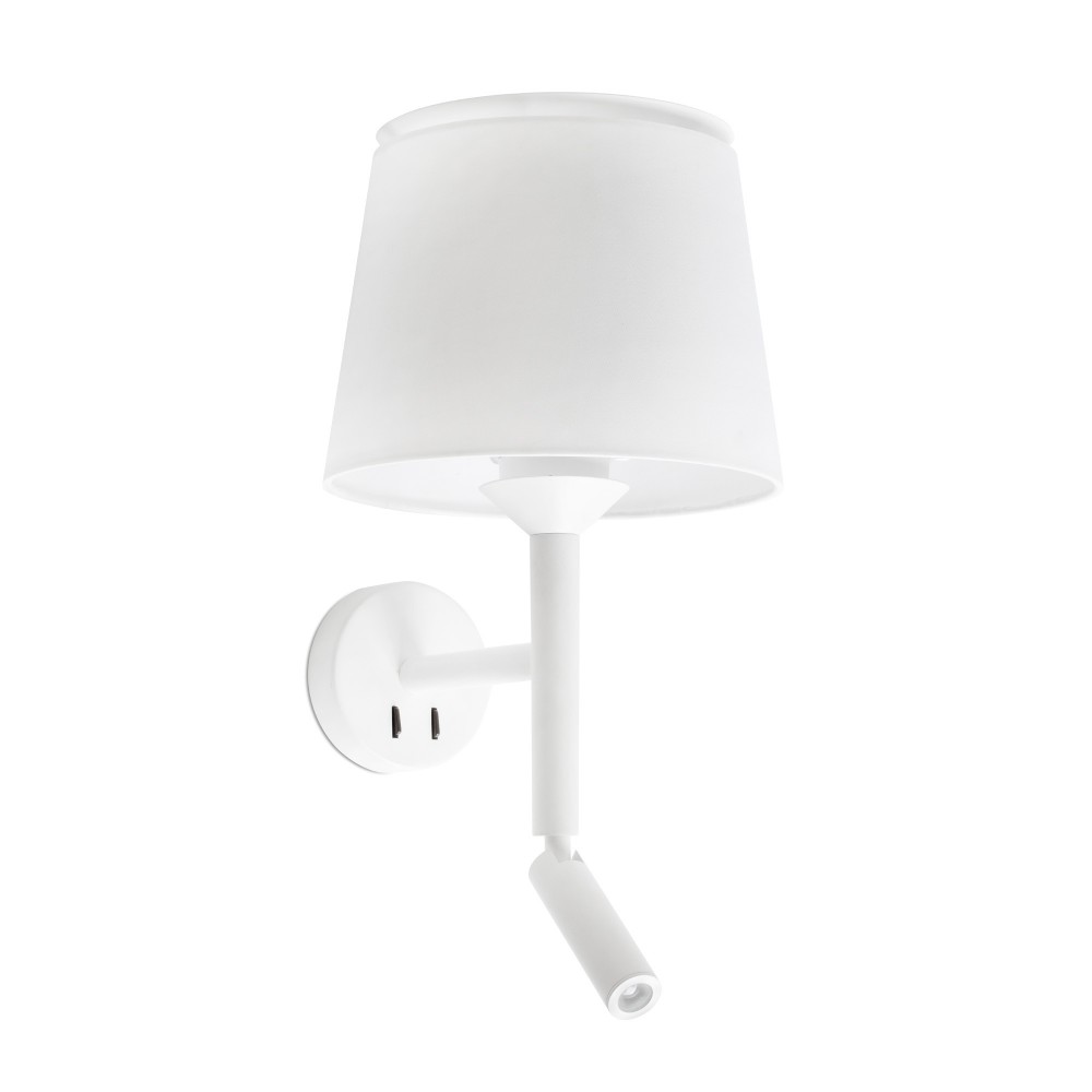 Faro Savoy Aplique y Lector Blanco Pantalla Blanca 20302-92