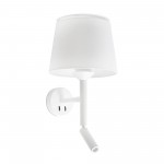 Faro Savoy Aplique y Lector Blanco Pantalla Blanca 20302-92
