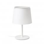 Faro Savoy Sobremesa Blanco Pantalla Blanca 20304-82